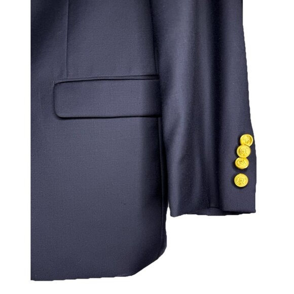 Lauren Ralph Lauren 42R Navy Wool Blazer Gold Button Sport Coat Classic Fit - Picture 5 of 15